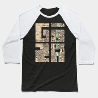 Giza, Egypt City Map Typography - Vintage Baseball T-Shirt